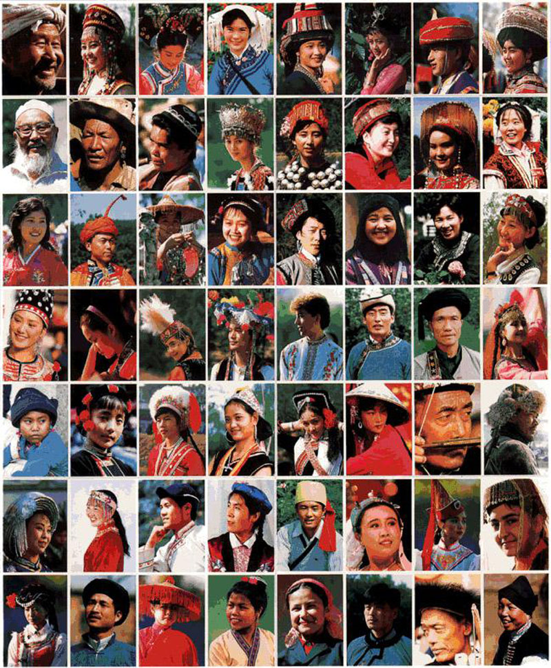 Une représentation des 56 ethnies de la Chine
