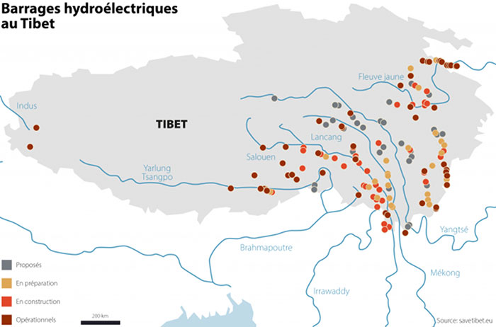 La carte du « Grand Tibet » reprise par Le Soir provient du site savetibet.eu qui fait partie de la nébuleuse des ONG antichinoises créées et financées par Washington.