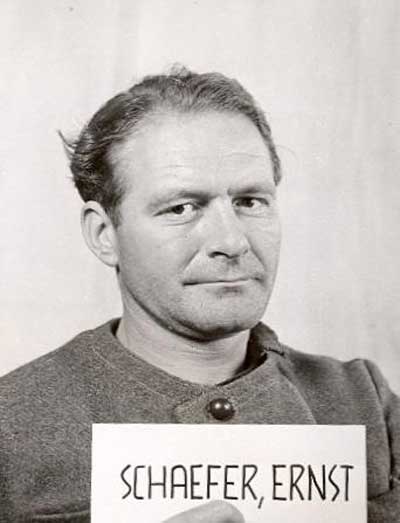 Schäfer lors des procès de Nuremberg (Photo : US Army Photographers -, https://commons.wikimedia.org)