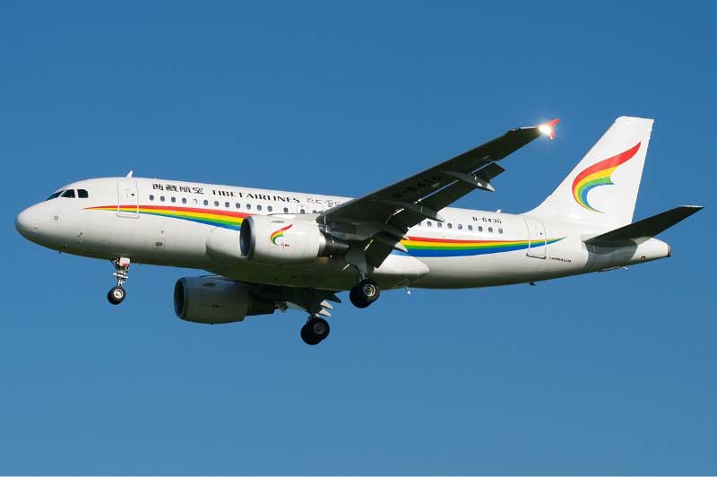 La compagnie tibétaine dispose pour l'instant d'une flotte de 15 appareils de la famille Airbus A320. © DR