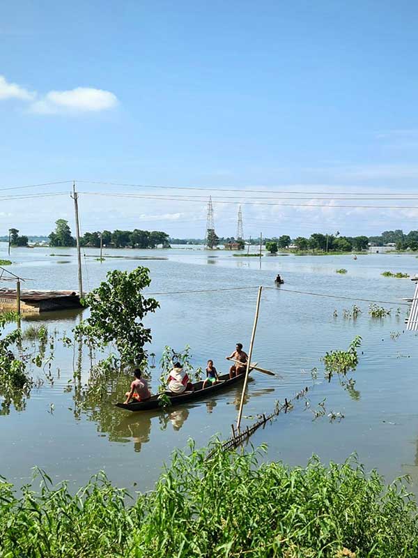 Inondation du Brahmapoutre en Inde Inondation du Brahmapoutre en Inde
